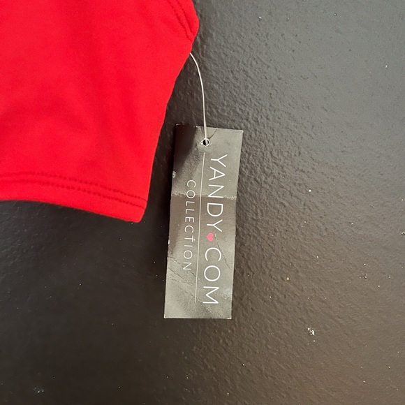 Red Zipup Crop Top - Picture 2 of 2